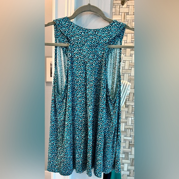 Liverpool top - teal and black print - Picture 2 of 5